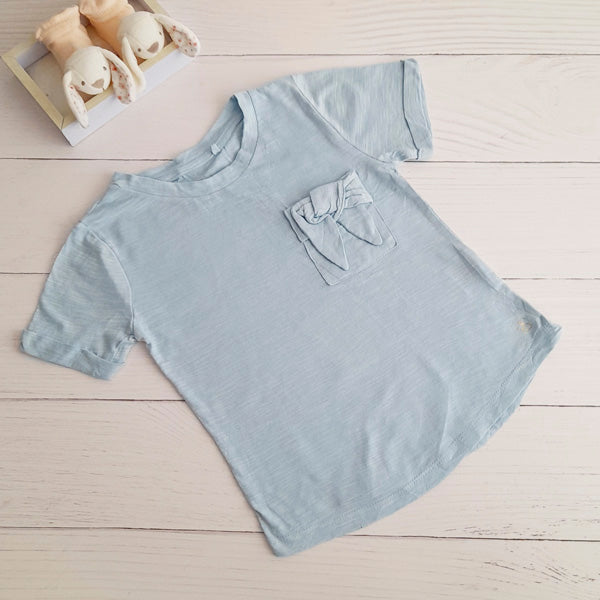 Polera Algodón Celeste Marca Otra 4 A Estado Casi tiki