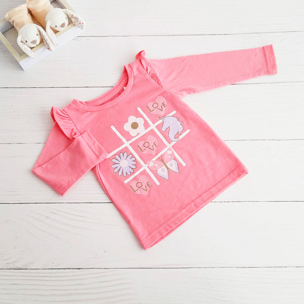 Polera Algodón Rosa Marca Figaro 6-9 M Estado Casi tiki