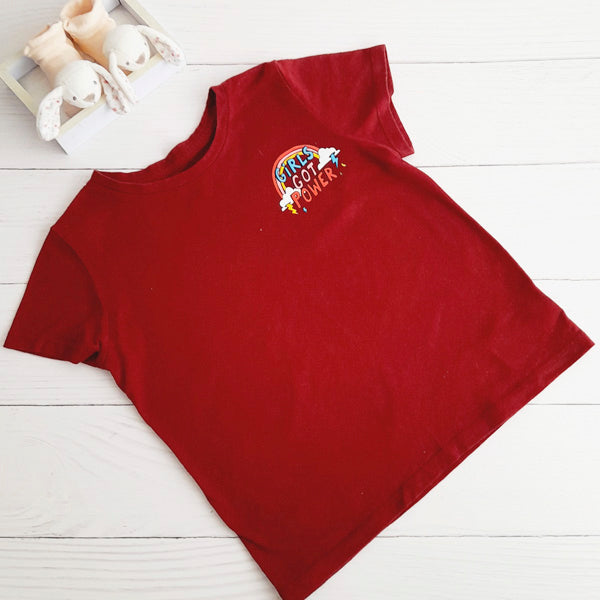 Polera Algodón Burdeo Marca Old Navy 8 A Estado Casi tiki