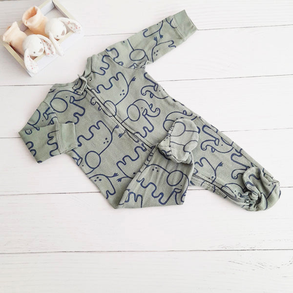 Osito Algodón Verde Marca Carter's 6 M Estado Casi tiki