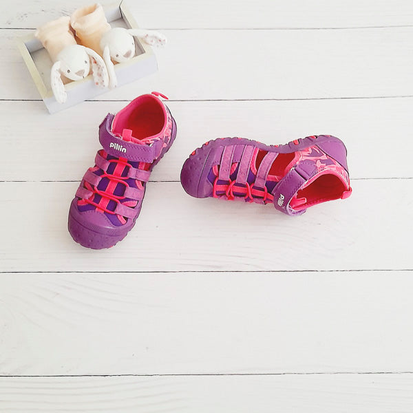 Sandalia dura Lona Morado Marca Pillin 30 Estado Tiki taka