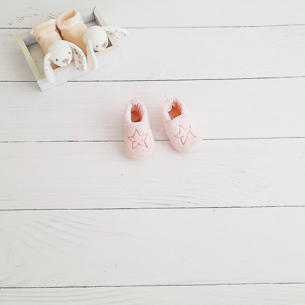 Zapato blando Tela Rosa Marca Otra 0-3 M Estado Casi tiki