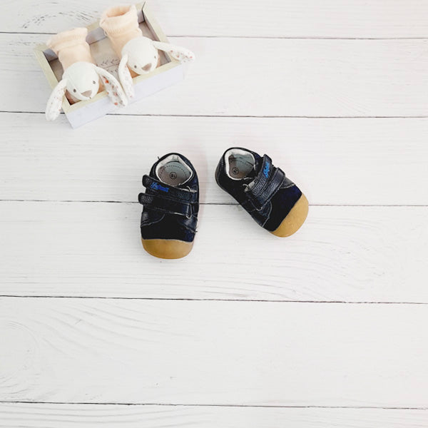 Zapato blando Cuerina Azul Marca Infanti 18 Estado Casi tiki