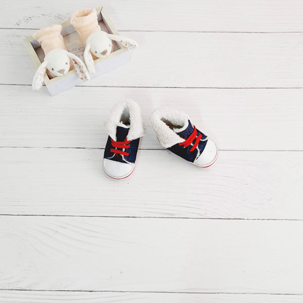 Botín blando Lona Azul Marca Yoko 17 Estado Casi tiki