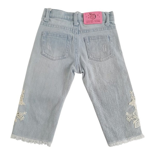 Pantalón Algodón Celeste Marca Ficcus 3-6 M Estado Tiki taka