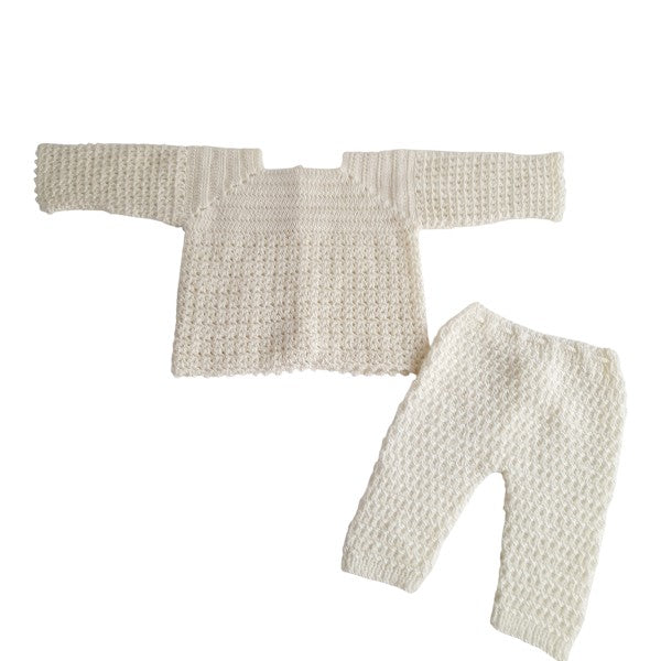 Conjunto Tejido Blanco Marca Genérica 0-3 M Estado Tiki taka