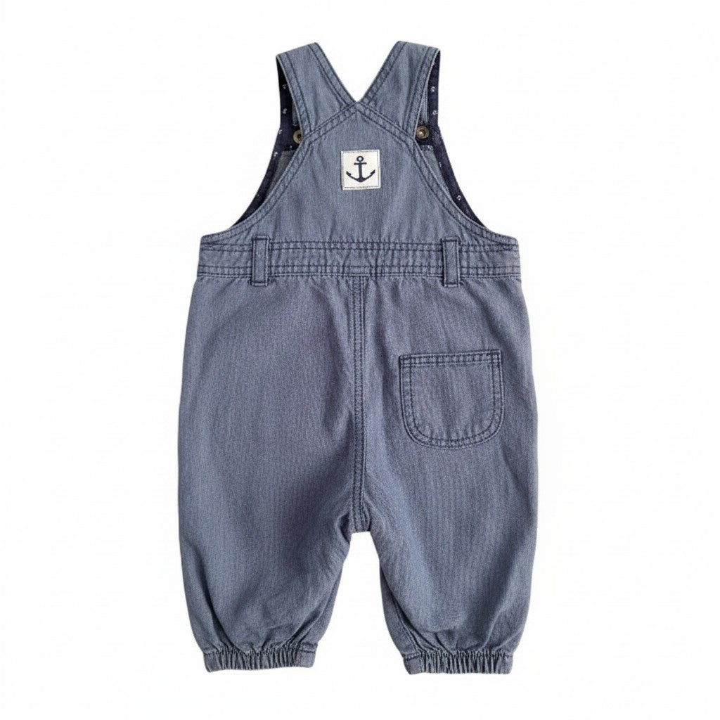 Jardinera Mezclilla Gris Marca H&M Recién Nacido Estado Tiki taka