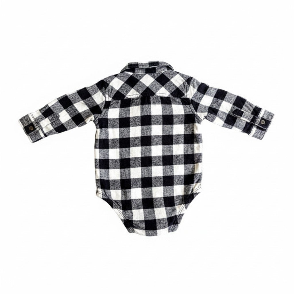 Body camisa Algodón cuadrillé Marca Carter's 6 M Estado Tiki taka
