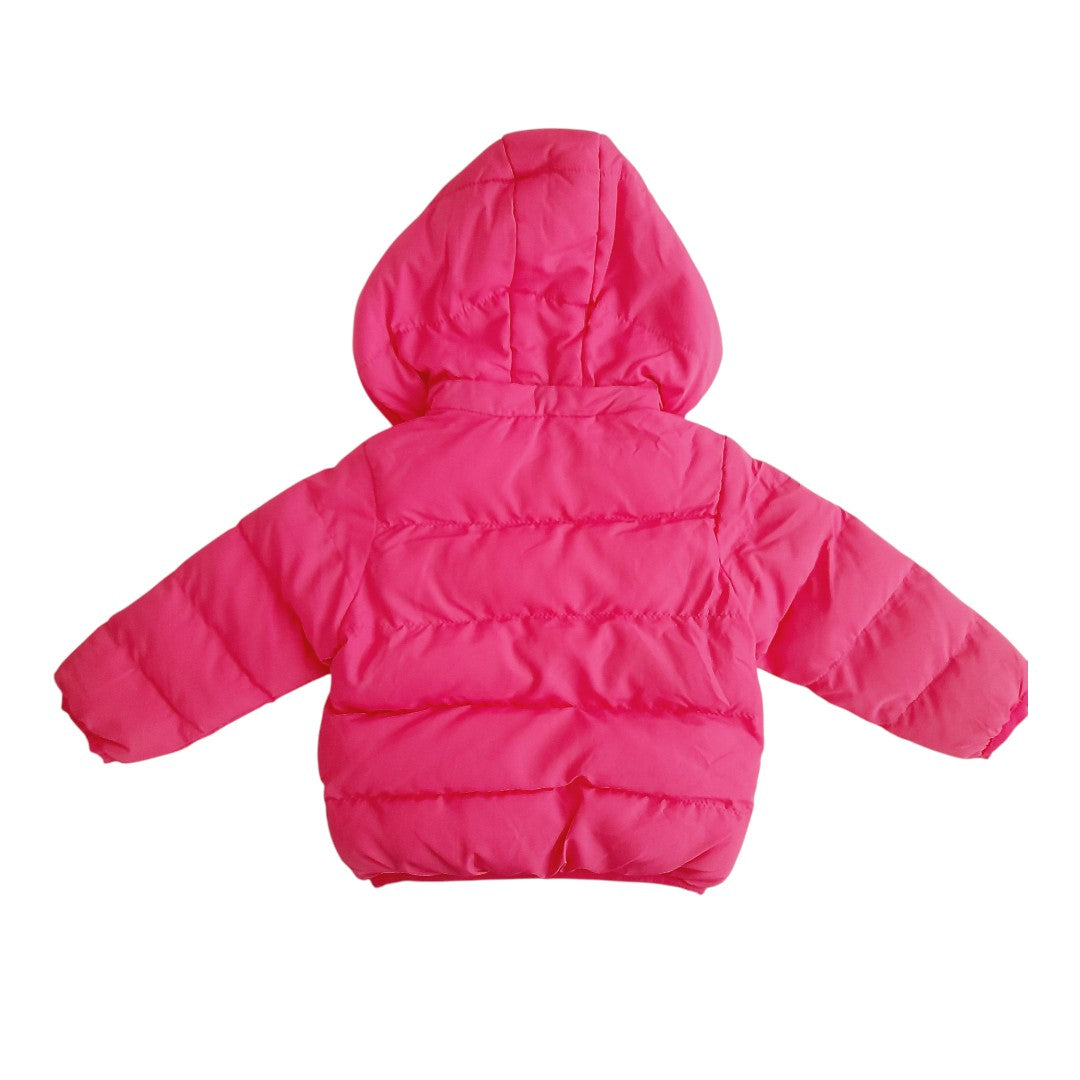 Chaqueta forrado polar Fucsia Marca Baby harvest 12-18 M Estado Tiki taka