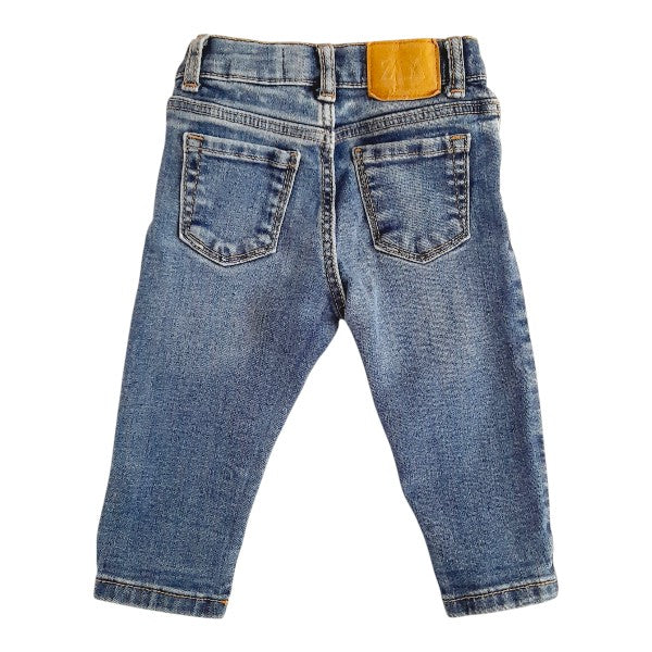 Pantalón Mezclilla Azul Marca Zara 9-12 M Estado Tiki taka