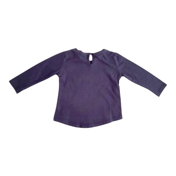Polera manga larga Algodón Azul Marca Opaline 6 M Estado Casi tiki