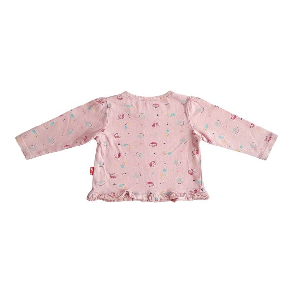 Polera manga larga Algodón Rosa Marca Ficcus 3-6 M Estado Casi tiki