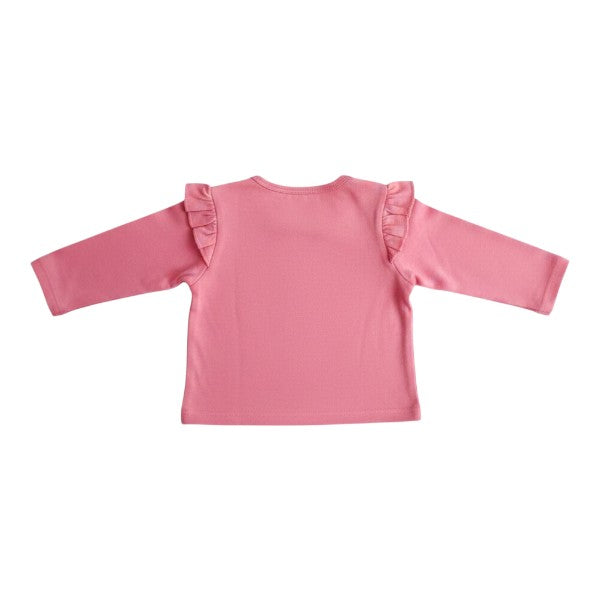 Polera manga larga Algodón Rosa Marca Otra 6 M Estado Casi tiki