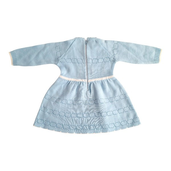 Vestido Tejido Celeste Marca Otra 0-3 M Estado Casi tiki