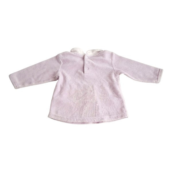 Polera manga larga Micropolar Lila Marca Pillin 6 M Estado Casi tiki