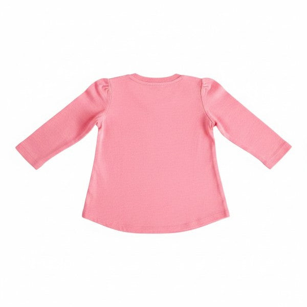 Polera manga larga Algodón Rosa Marca Disney 9-12 M Estado Tiki taka