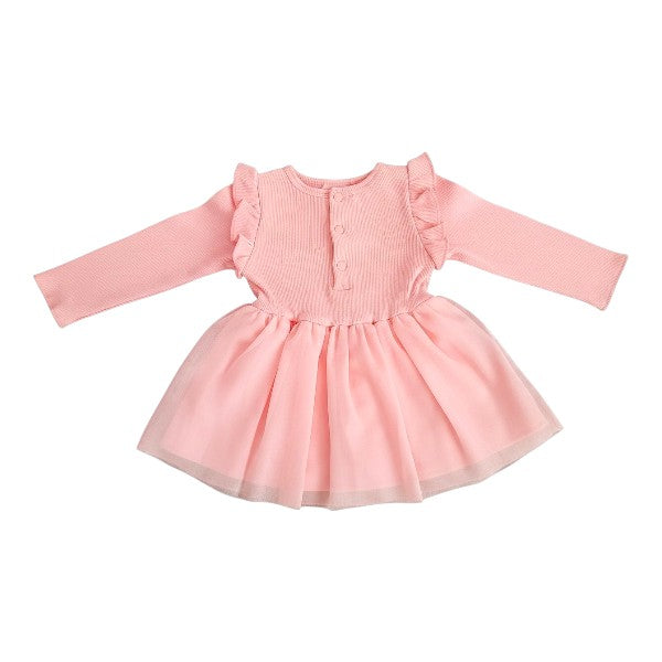 Vestido Cotelé Rosa Marca 4kids 6 M Estado Casi tiki