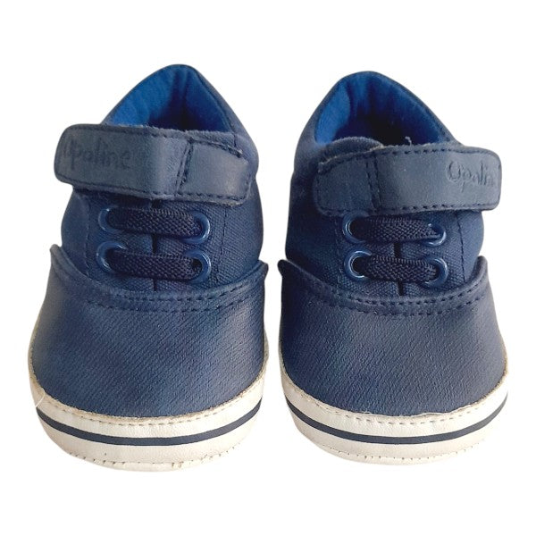 Zapatilla blanda Cuerina Azul Marca Opaline 16 Estado Casi tiki
