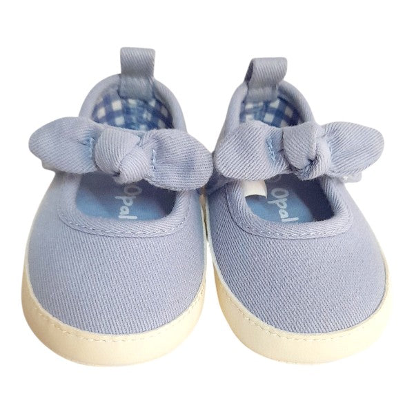 Zapatilla blanda Tela Celeste Marca Opaline 15 Estado Tiki taka