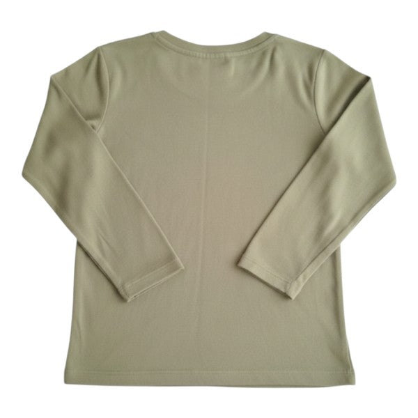 Polera manga larga Algodón Verde Marca Otra 8 A Estado Casi tiki