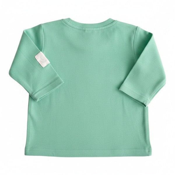 Polera manga larga Algodón Verde Marca Black and blue 0-3 M Estado Tiki taka