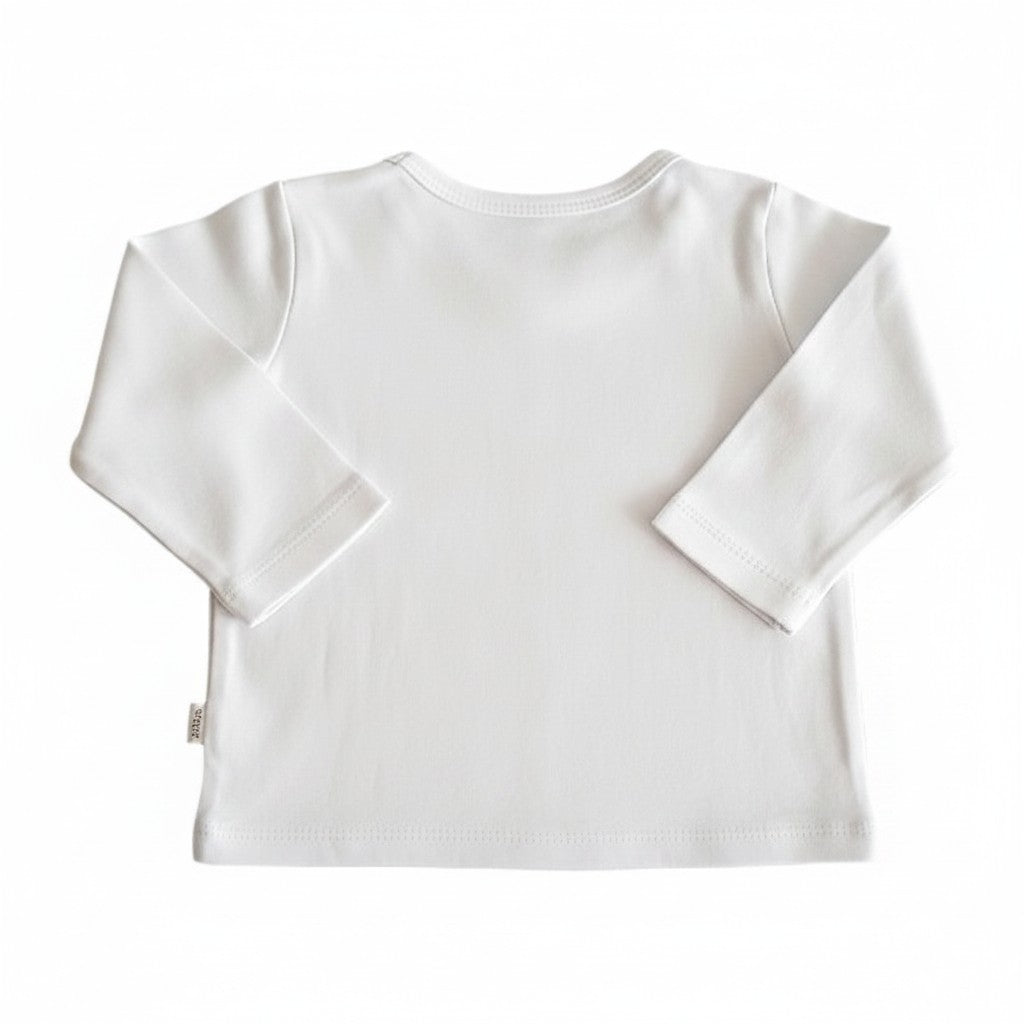 Polera manga larga Algodón Blanco Marca Disney 9-12 M Estado Casi tiki