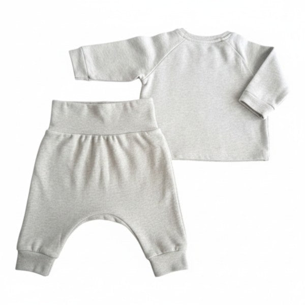 Conjunto Algodón Gris Marca Hym 0-3 M Estado Casi tiki