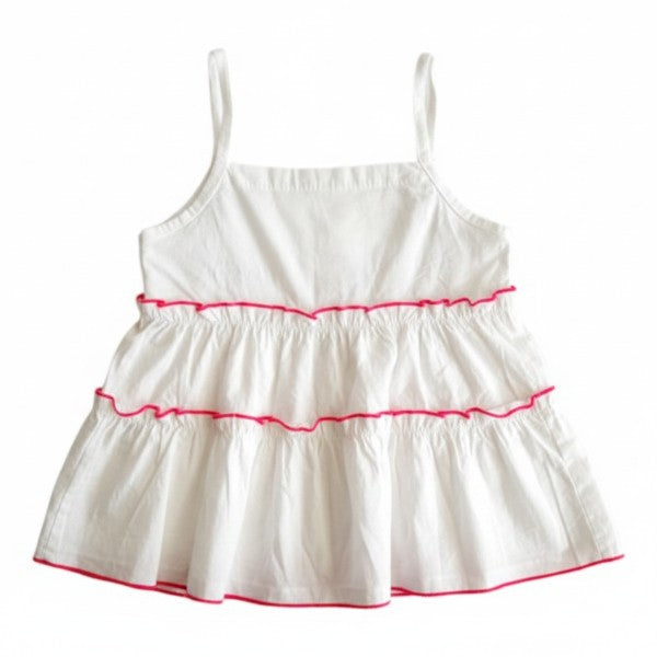 Blusa Manga Corta Tela Blanco Marca Otra 3 A Estado Tiki taka