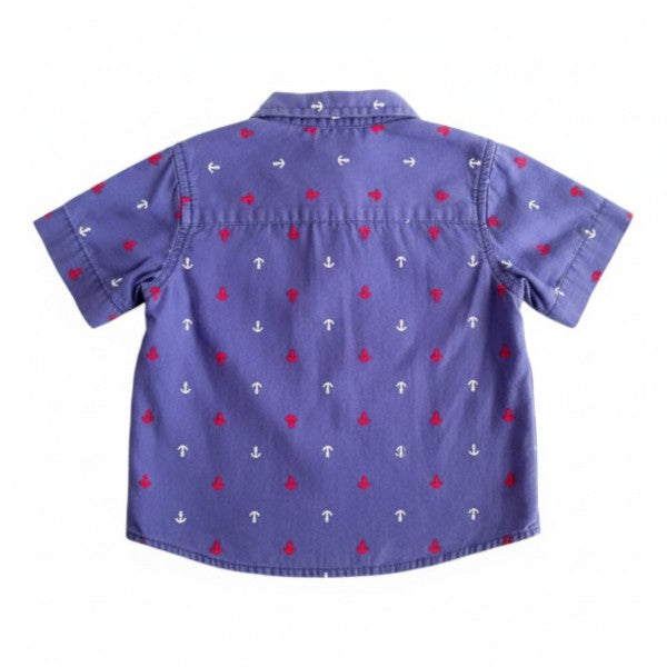 Camisa Manga Corta Tela Diseños Marca Black and blue 0-3 M Estado Casi tiki