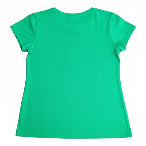 Polera manga corta Algodón Verde Marca Otra 8 A Estado Casi tiki