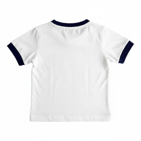 Polera manga corta Algodón Diseños Marca Black and blue 6 M Estado Casi tiki