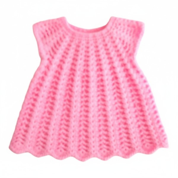Vestido Manga Corta Tejido Rosa Marca Otra 6-9 M Estado Tiki taka