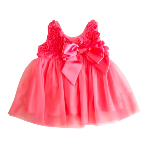 Vestido Manga Corta Tul Rosa Marca Limonada 0-3 M Estado Tiki taka