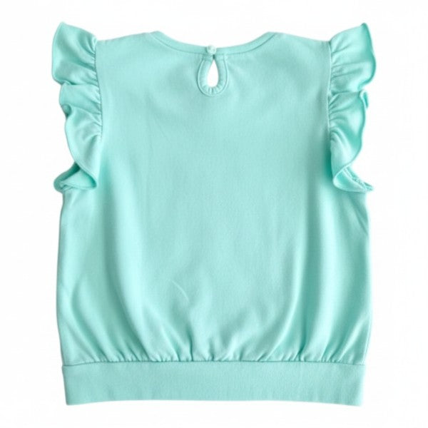 Polera manga corta Algodón Verde agua Marca Pillin 9 M Estado Tiki taka