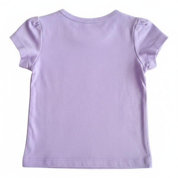 Polera manga corta Algodón Lila Marca Figaro 6-9 M Estado Tiki taka