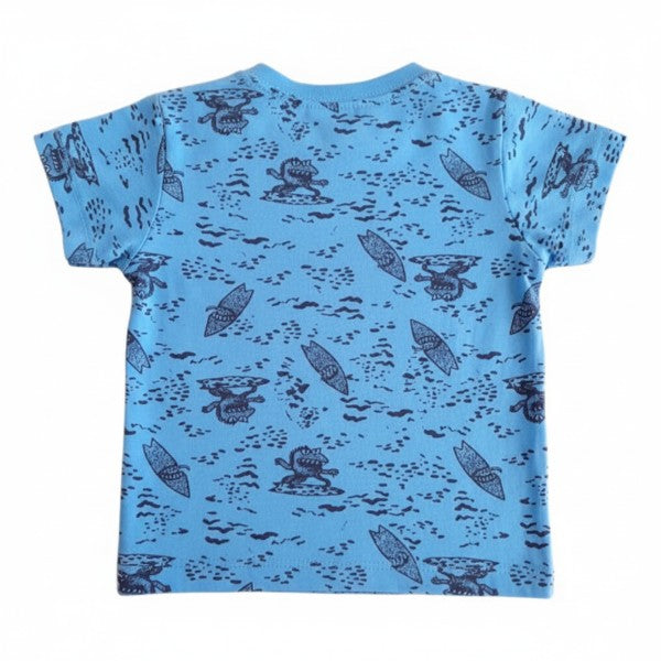 Polera manga corta Algodón Diseños Marca Figaro 6-9 M Estado Casi tiki