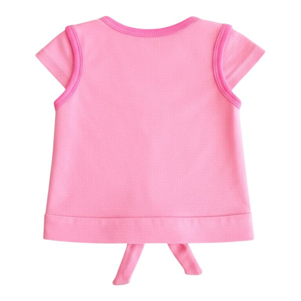 Polera manga corta Algodón Rosa Marca Pillin 0-3 M Estado Casi tiki