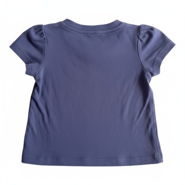 Polera manga corta Algodón Azul Marca Otra 6 M Estado Casi tiki