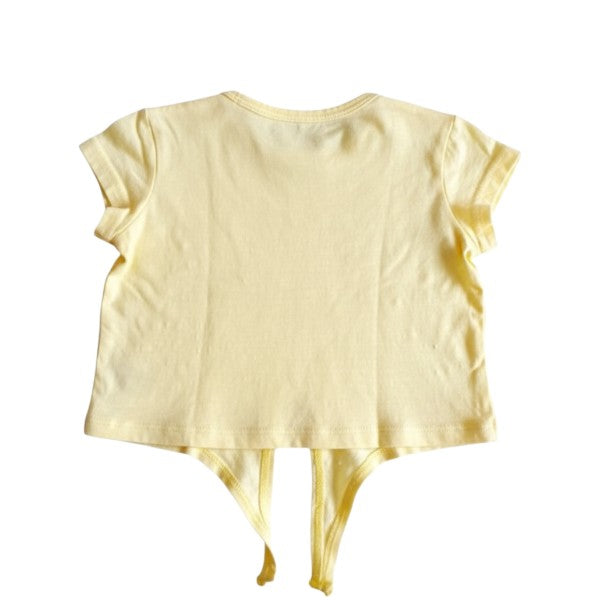 Polera manga corta Algodón Amarillo Marca Ficcus 3-6 M Estado Casi tiki