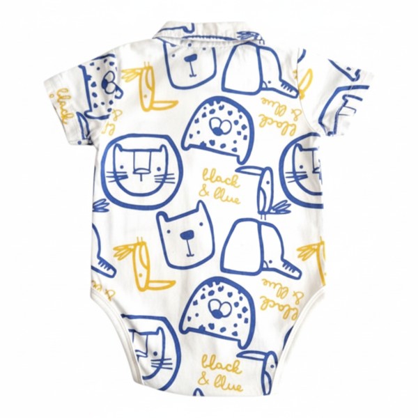 Body camisa Tela Diseños Marca Black and blue 0-3 M Estado Tiki taka