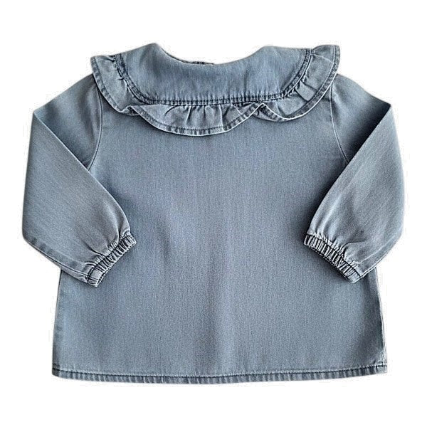 Blusa Manga Larga Tela Azul Marca redwood 9 M Estado Casi tiki