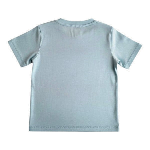 Polera manga corta Algodón Celeste Marca Baby harvest 18 M Estado Casi tiki