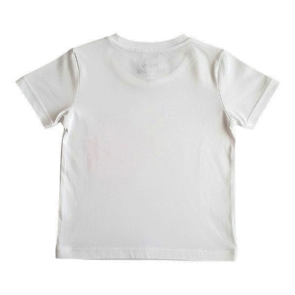 Polera manga corta Algodón Blanco Marca Baby harvest 18 M Estado Tiki taka