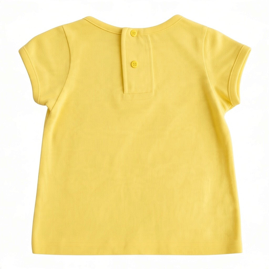 Polera manga corta Algodón Amarillo Marca Ficcus 3-6 M Estado Tiki taka