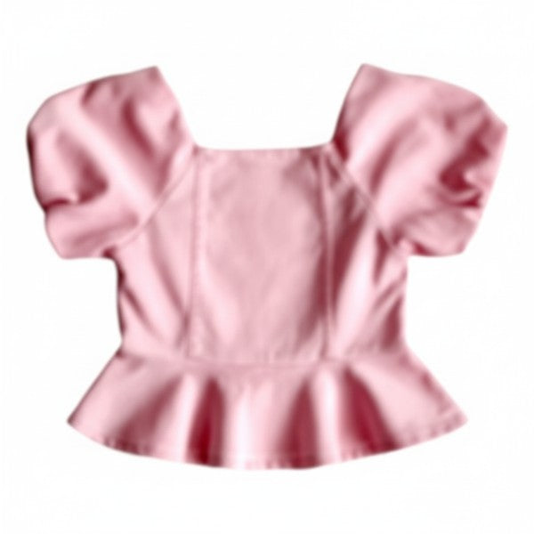 Blusa Manga Corta Tela Rosa Marca Hym 2 A Estado Casi tiki