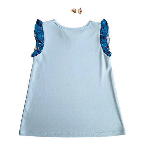 Polera manga corta Algodón Celeste Marca Otra 8 A Estado Tiki taka