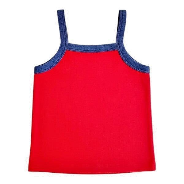 Blusa Manga Corta Algodón Rojo Marca Otra 6 A Estado Casi tiki