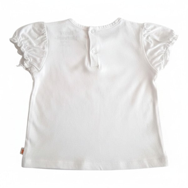 Polera manga corta Algodón Blanco Marca Baby harvest 18 M Estado Casi tiki