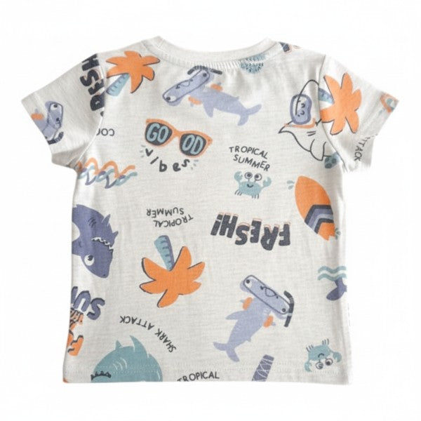 Polera manga corta Algodón Diseños Marca Chess 9 M Estado Casi tiki