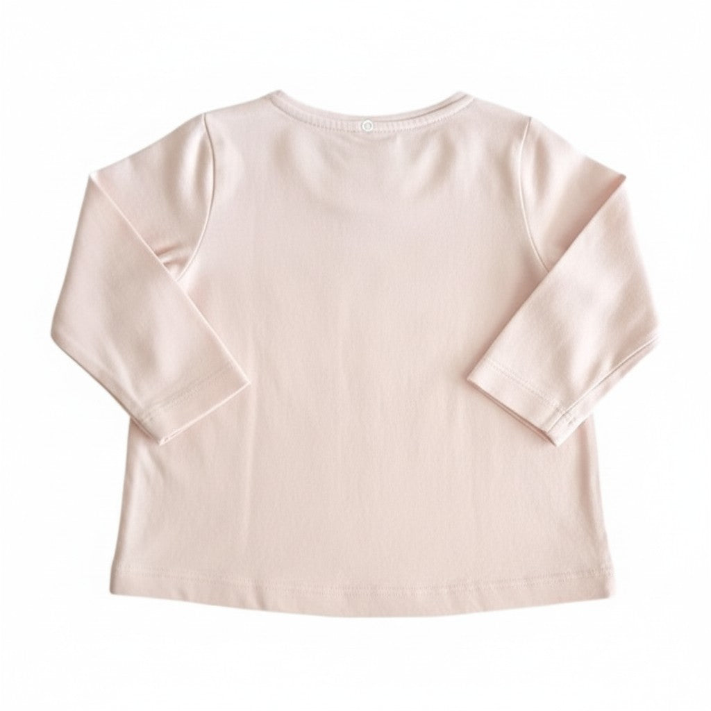Polera manga larga Algodón Rosa Marca Colloky 9-12 M Estado Casi tiki